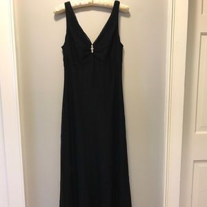 Evening Gown - Black Navy Shimmering Dress